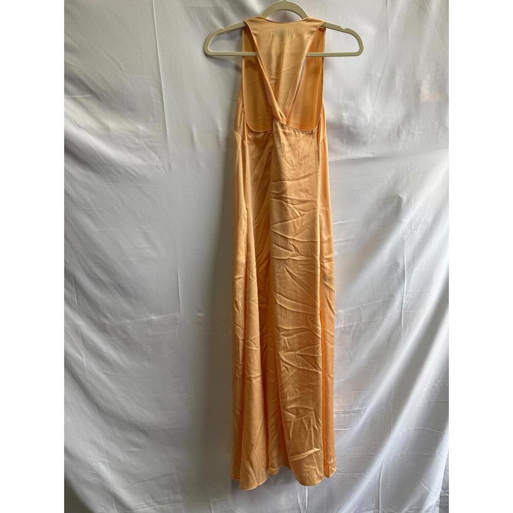 Rosetta Getty x RTR Peach Twist Back Shift Dress Size 6 with Fabric Pull - Picture 5 of 11